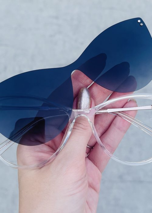 oticagriss oculos clip on 2 em 1 gatinho transparente 308 5