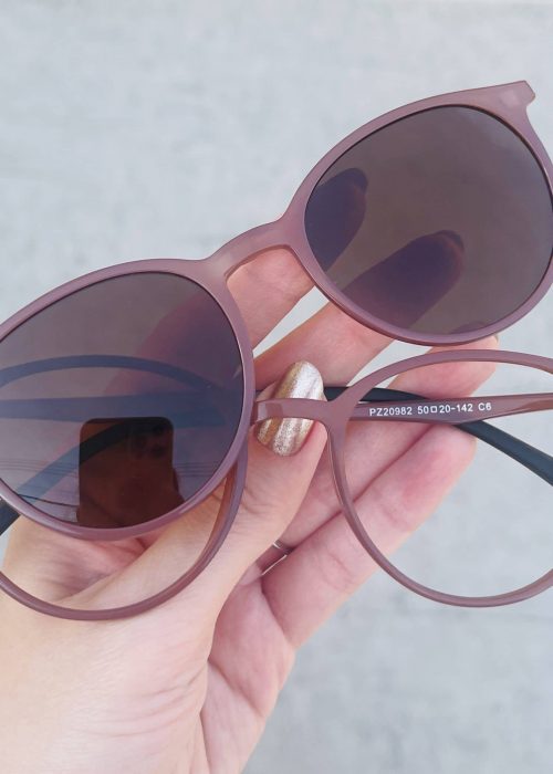 oticagriss oculos clip on 2 em 1 redondo rosa 241 2