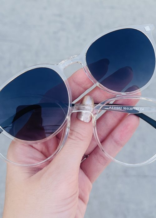 oticagriss oculos clip on 2 em 1 redondo transparente 241 2