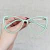 Óculos de Grau Gatinho Verde 331 Óculos de Grau Gatinho Verde 331