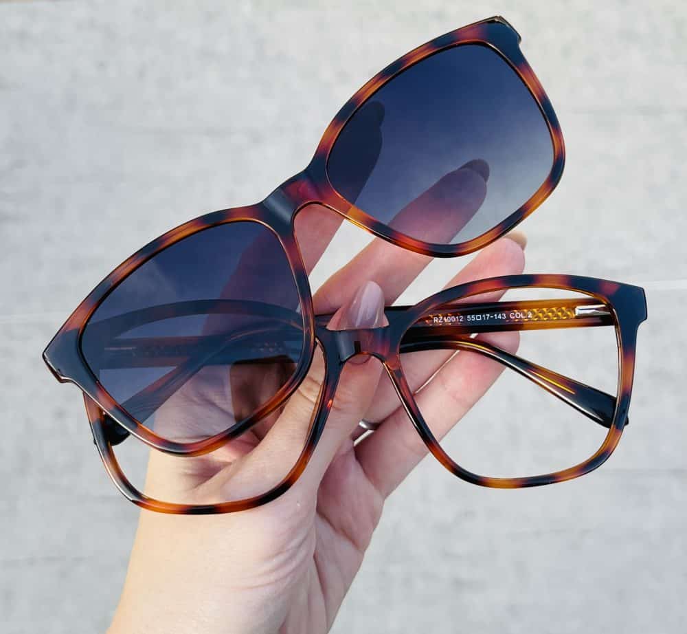 oticagriss oculos clip on 2 em 1 quadrado tartaruga 312 oticagriss oculos clip on 2 em 1 quadrado tartaruga 312