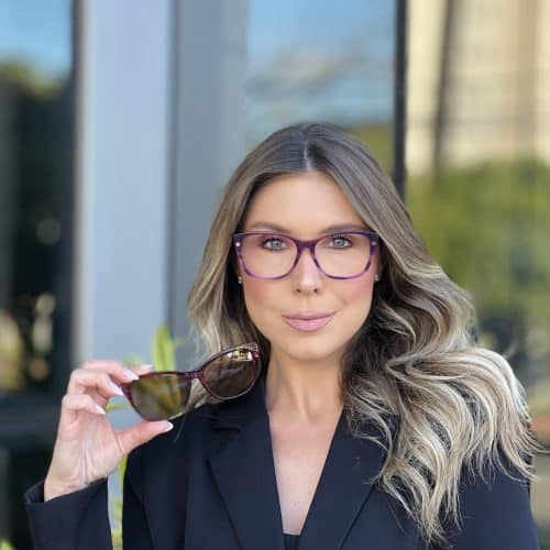 Óculos Clip On 2 em 1 Gatinho em Acetato Roxo 228