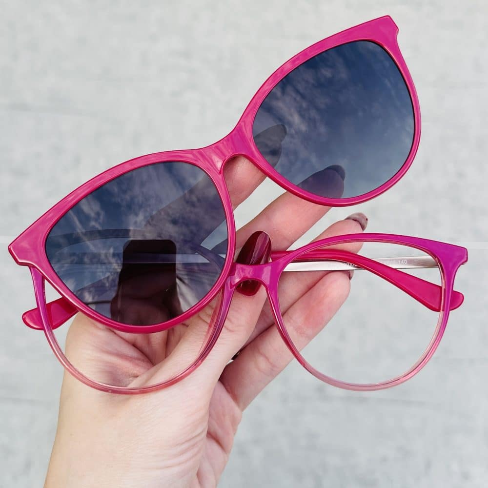 oticagriss ocÓculos Clip On 2 em 1 Gatinho Pink 289ulos clip on 2 em 1 gatinho pink 289 7 Óculos Clip On 2 em 1 Gatinho Pink 289