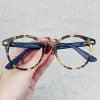 Óculos Clip On 2 em 1 Redondo em Acetato Tartaruga com Azul 318 7 Óculos Clip On 2 em 1 Redondo em Acetato Tartaruga com Azul 318 7