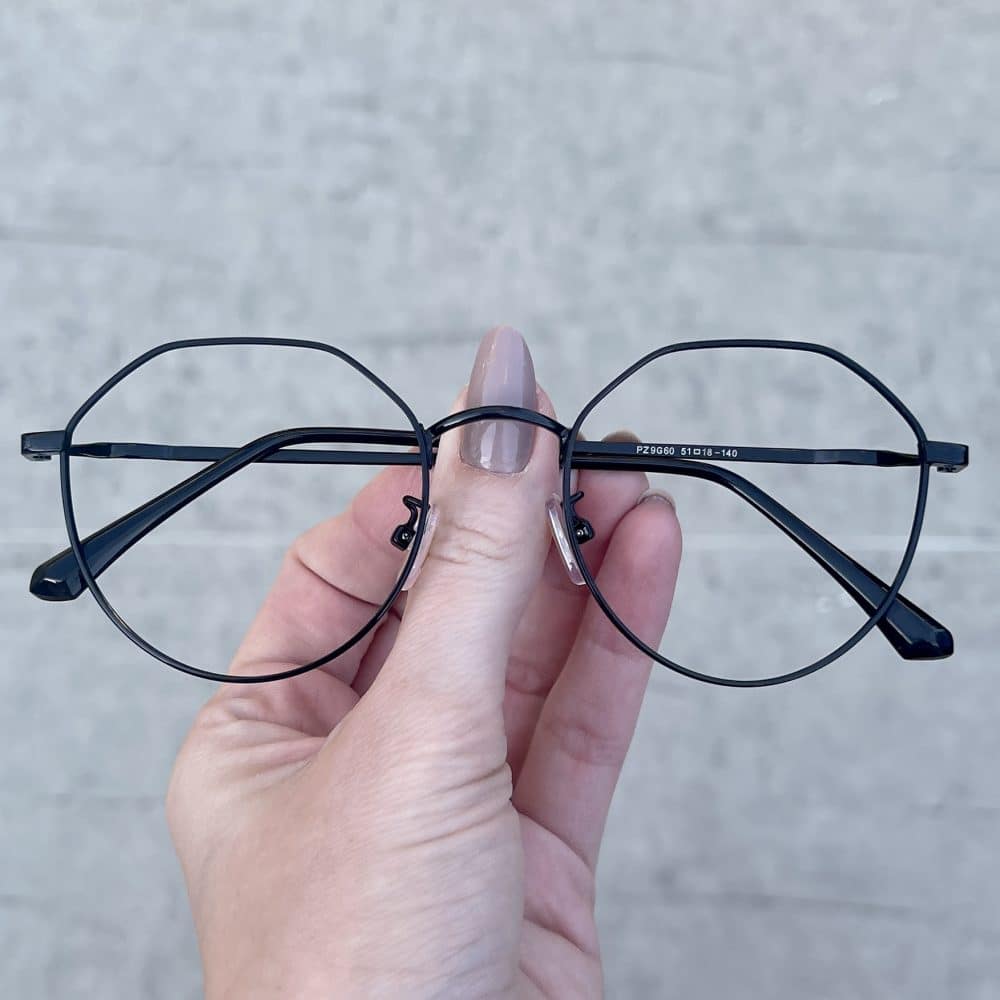 Óculos Clip On 2 em 1 Hexagonal Preto 319 6