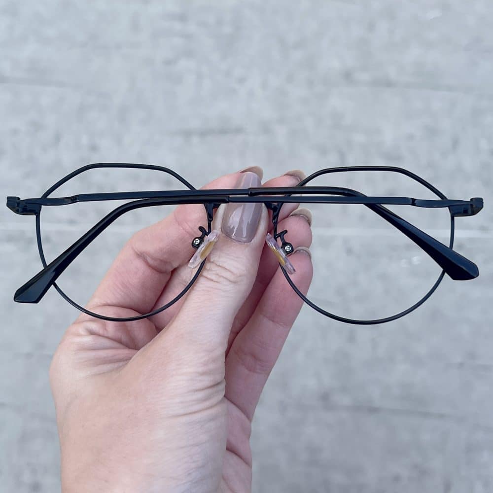 Óculos Clip On 2 em 1 Hexagonal Preto 319 7