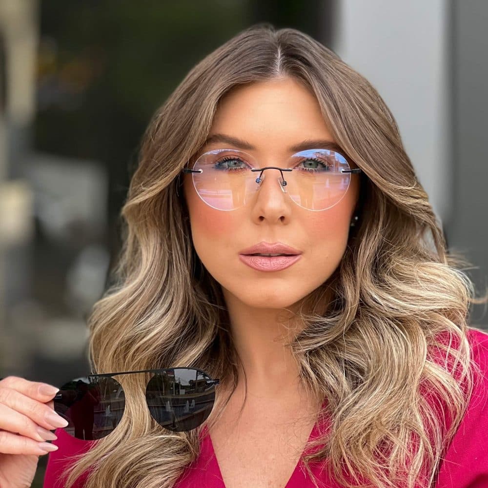 Óculos Clip On 2 em 1 Redondo Preto 320 3