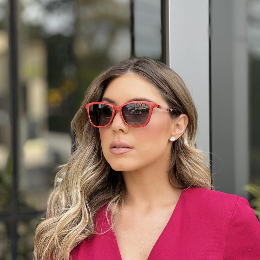 Óculos Clip On 3 em 1 Quadrado Vermelho 277 4