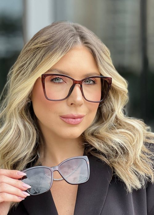 oticagriss oculos clip on 2 em 1 gatinho marrom 345 4