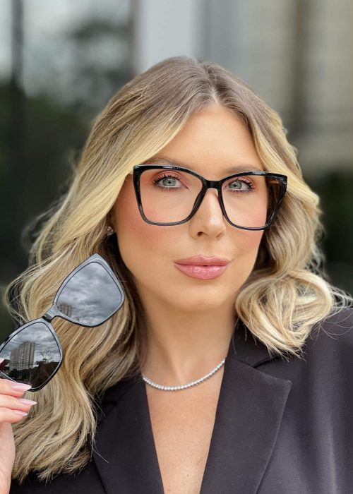 oticagriss oculos clip on 2 em 1 gatinho preto 345 5