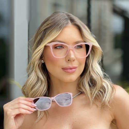 oticagriss oculos clip on 2 em 1 gatinho rosa 341 5