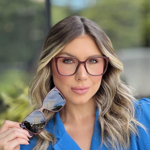 oticagriss oculos clip on 2 em 1 gatinho marsala 357