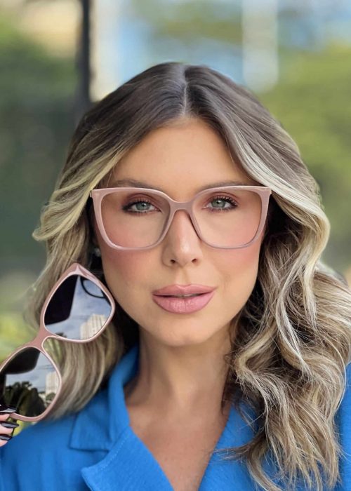 oticagriss oculos clip on 2 em 1 gatinho nude 357