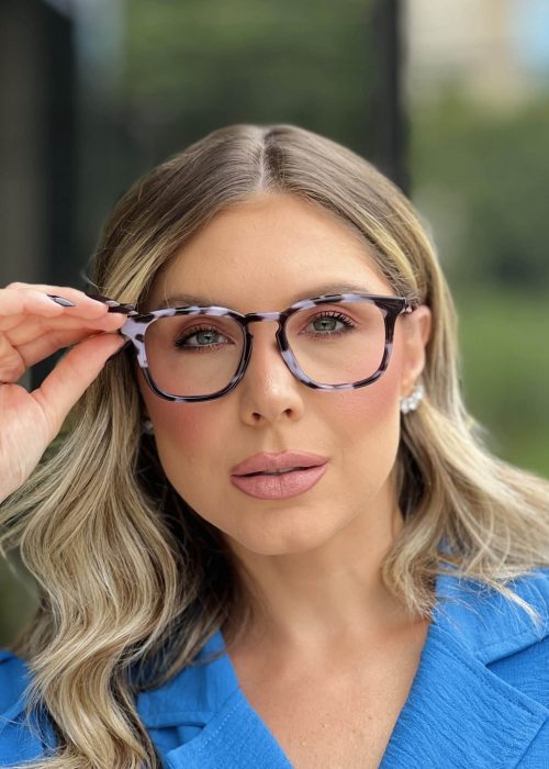 oticagriss oculos de grau quadrado preto com tartaruga 354