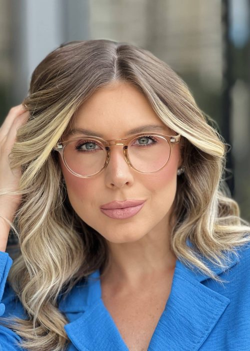 oticagriss oculos de grau redondo marrom transparente 348
