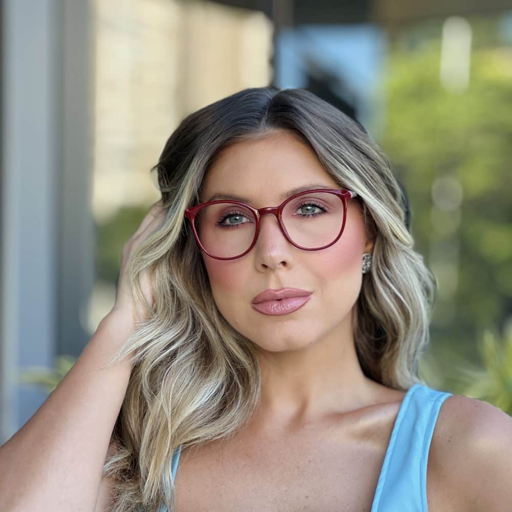 oticagriss oculos de grau feminino redondo marsala 361 3