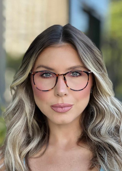 oticagriss oculos de grau feminino redondo rajado 360