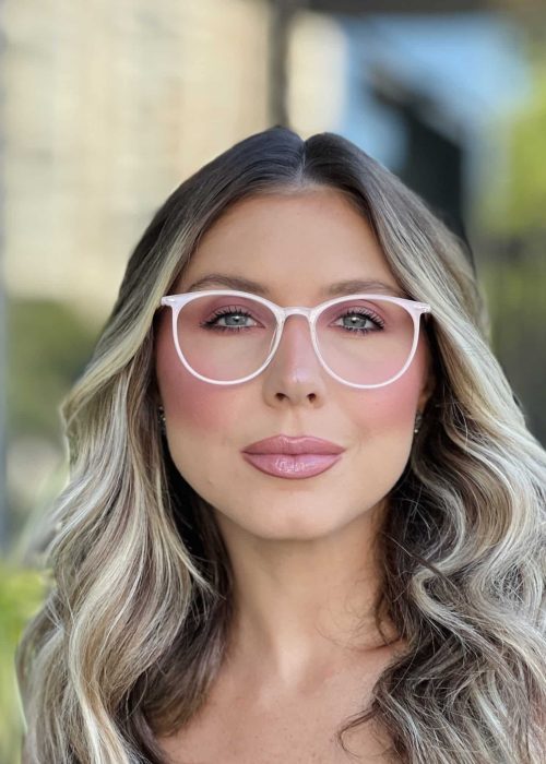 oticagriss oculos de grau feminino redondo rosa 360
