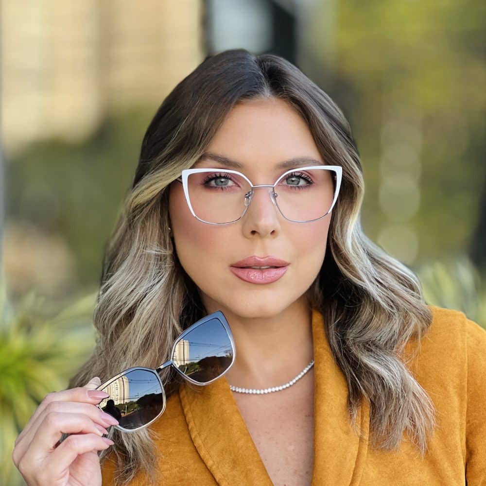 oticagriss oculos clip on 2 em 1 gatinho branco 364 oticagriss oculos clip on 2 em 1 gatinho branco 364