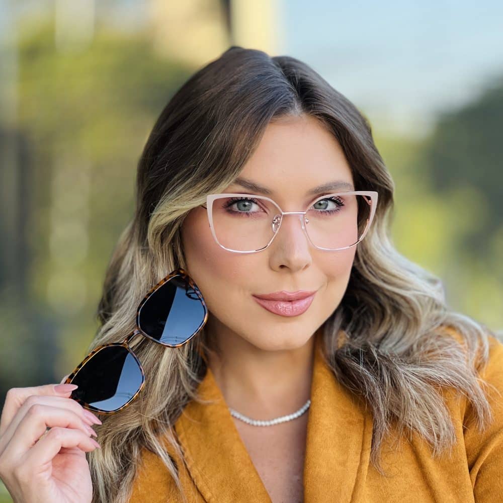 oticagriss oculos clip on 2 em 1 gatinho nude 364