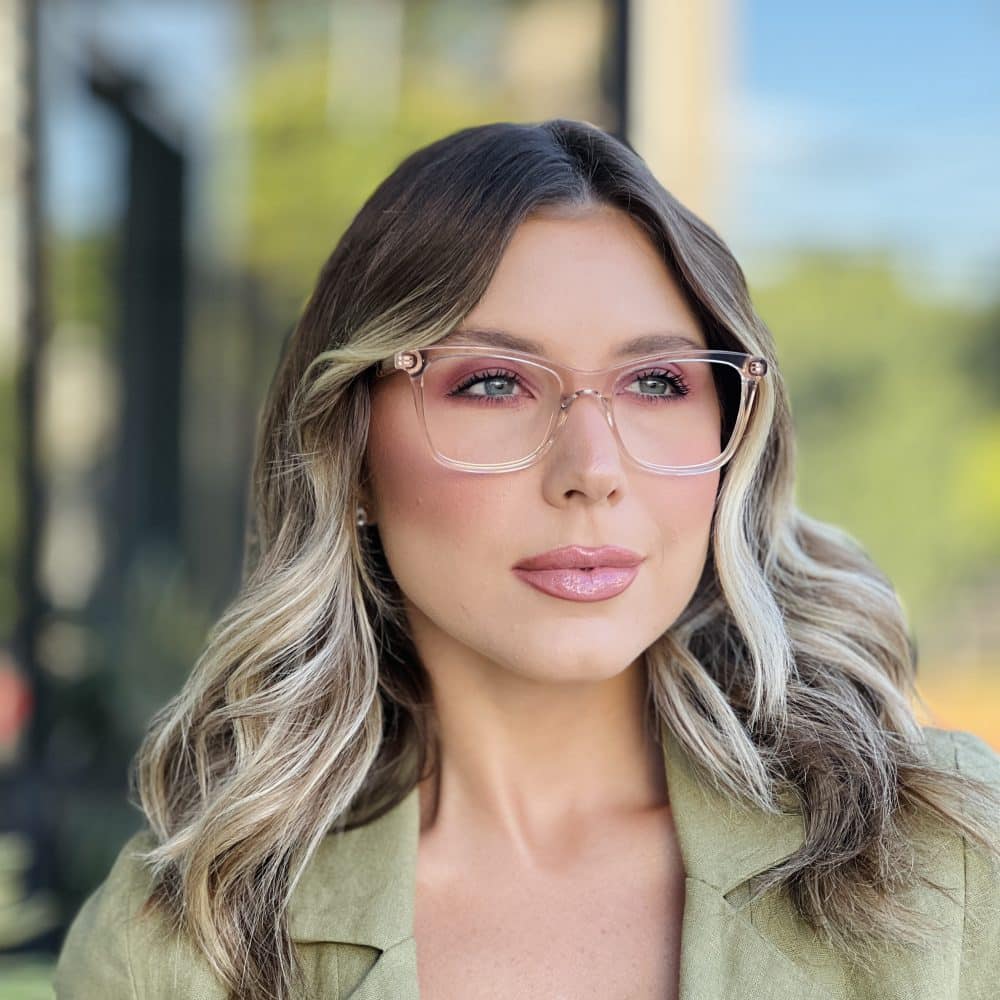 oticagriss oculos de grau feminino gatinho champanhe 355 4