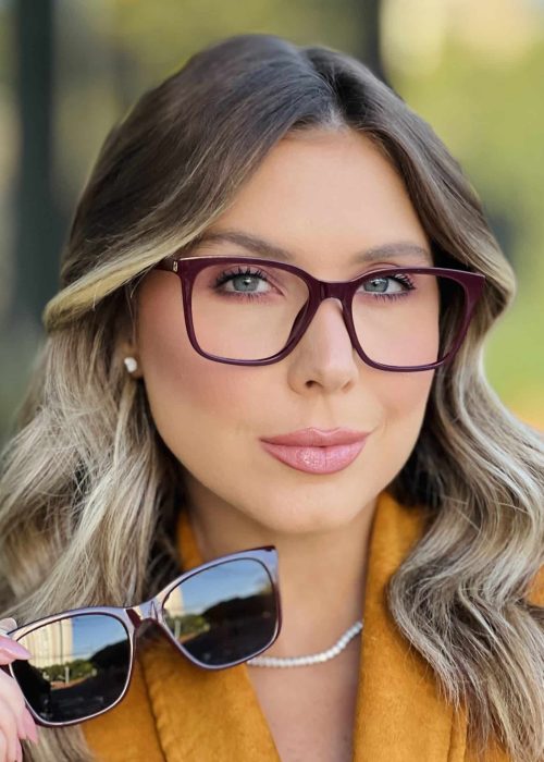 oticagriss oculos clip on 2 em 1 gatinho marsala 369