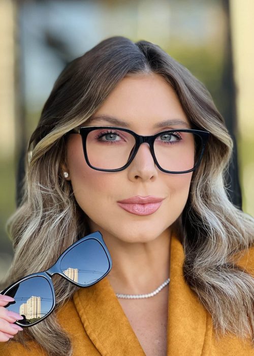 oticagriss oculos clip on 2 em 1 gatinho preto 369