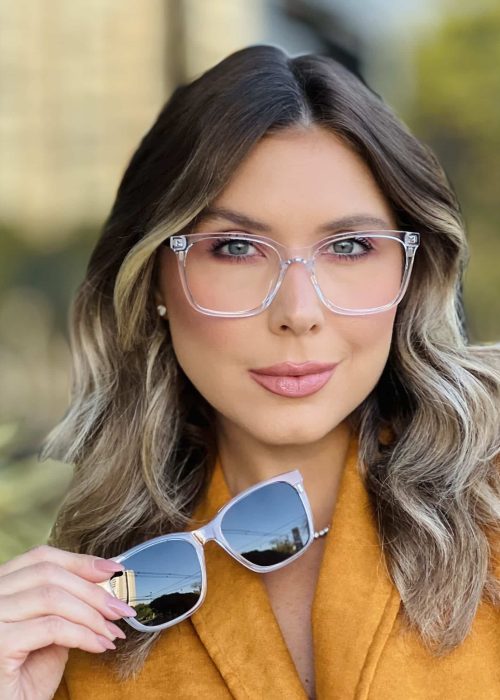 oticagriss oculos clip on 2 em 1 gatinho transparente 369