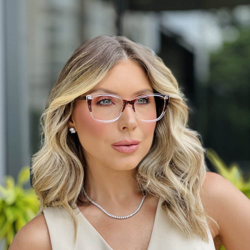 oticagriss oculos de grau feminino gatinho transparente 377