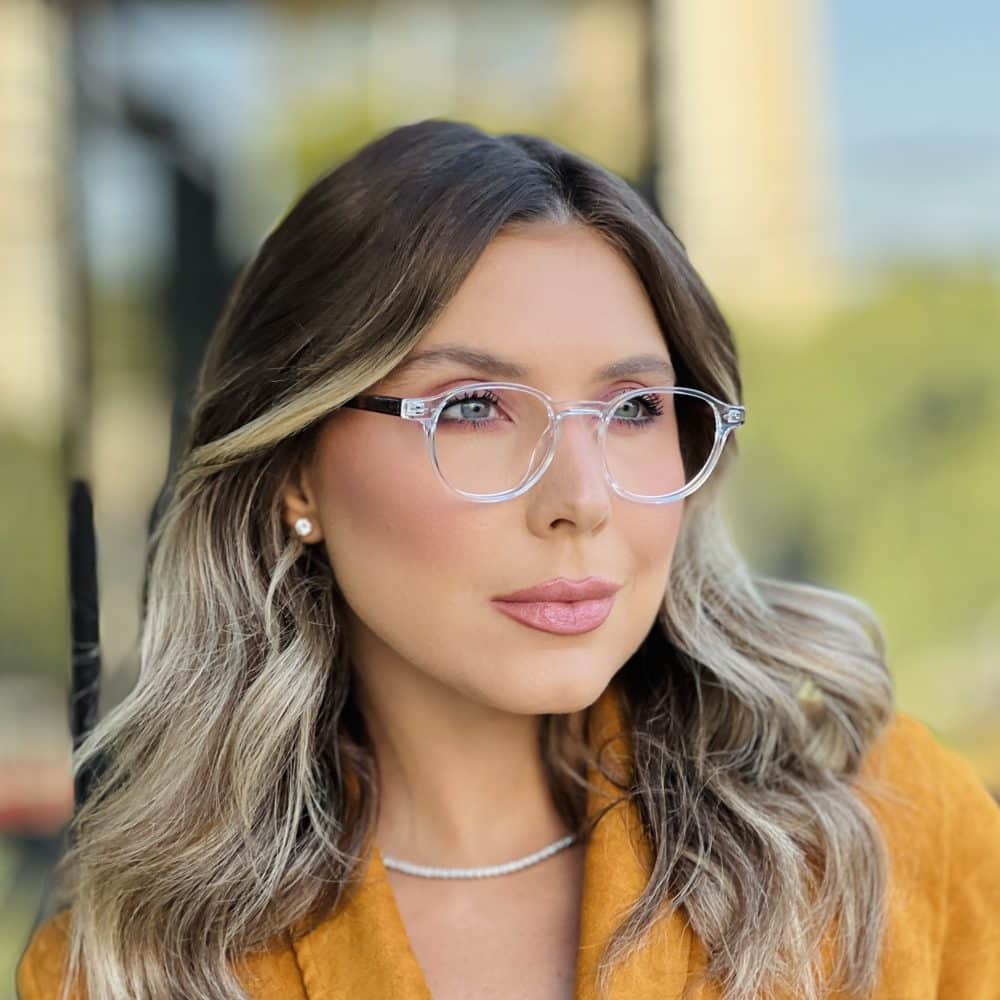 oticagriss oculos de grau feminino redondo transparente 373 2