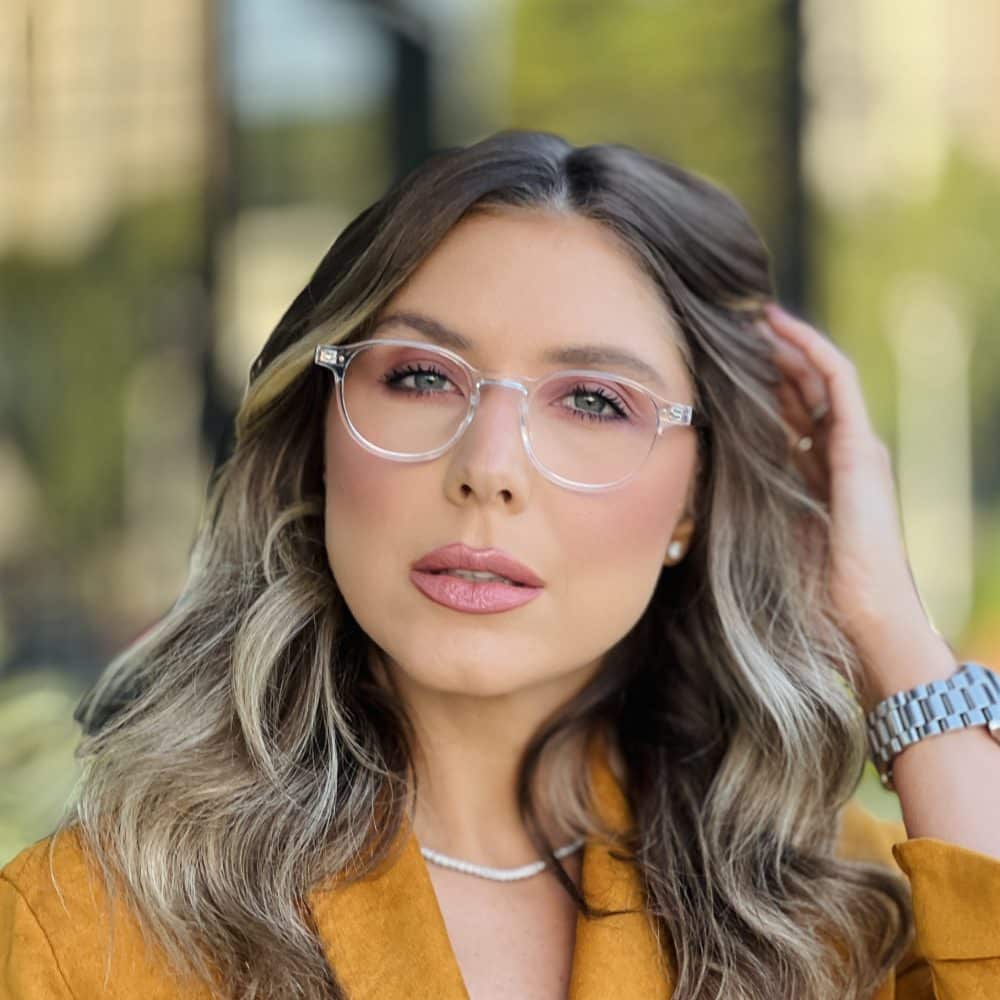oticagriss oculos de grau feminino redondo transparente 373 4