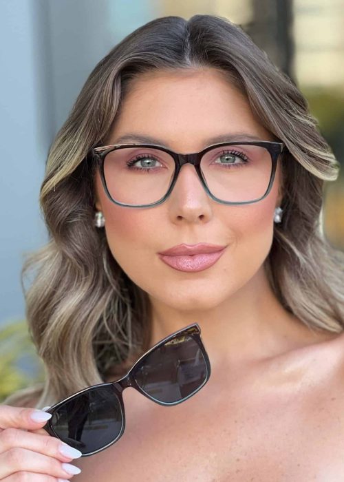 oticagriss oculos clip on 2 em 1 gatinho cinza e verde 369 5