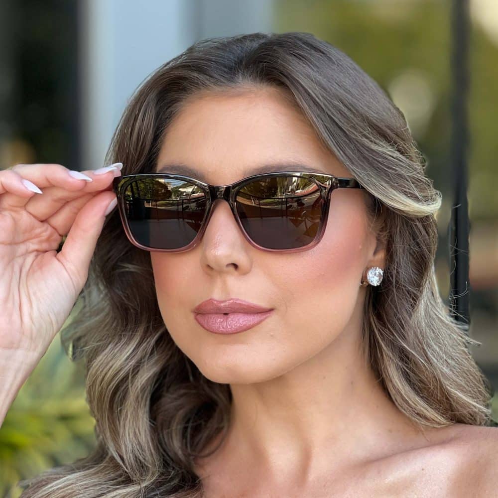 oticagriss oculos clip on 2 em 1 gatinho marrom e rosa 369 1
