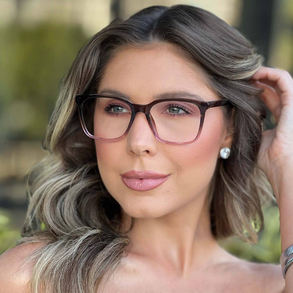 oticagriss oculos clip on 2 em 1 gatinho marrom e rosa 369 2
