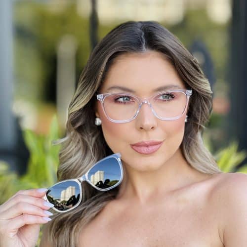 oticagriss oculos clip on 2 em 1 gatinho transparente 385 5