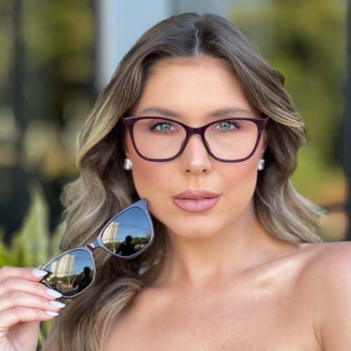 oticagriss oculos clip on 2 em 1 gatinho vinho 385 5