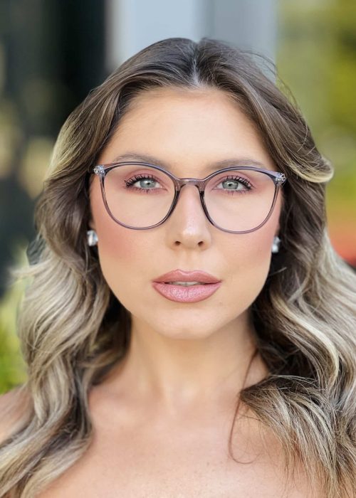 oticagriss oculos de grau feminino redondo cinza 387