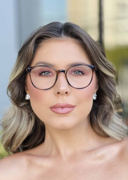 oticagriss oculos de grau feminino redondo rajado 387