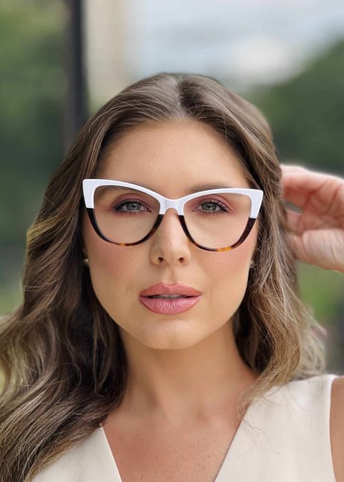oticagriss oculos de grau feminino gatinho branco e tartaruga 396