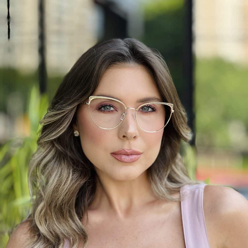 oticagriss oculos de grau feminino gatinho dourado 393 oticagriss oculos de grau feminino gatinho dourado 393