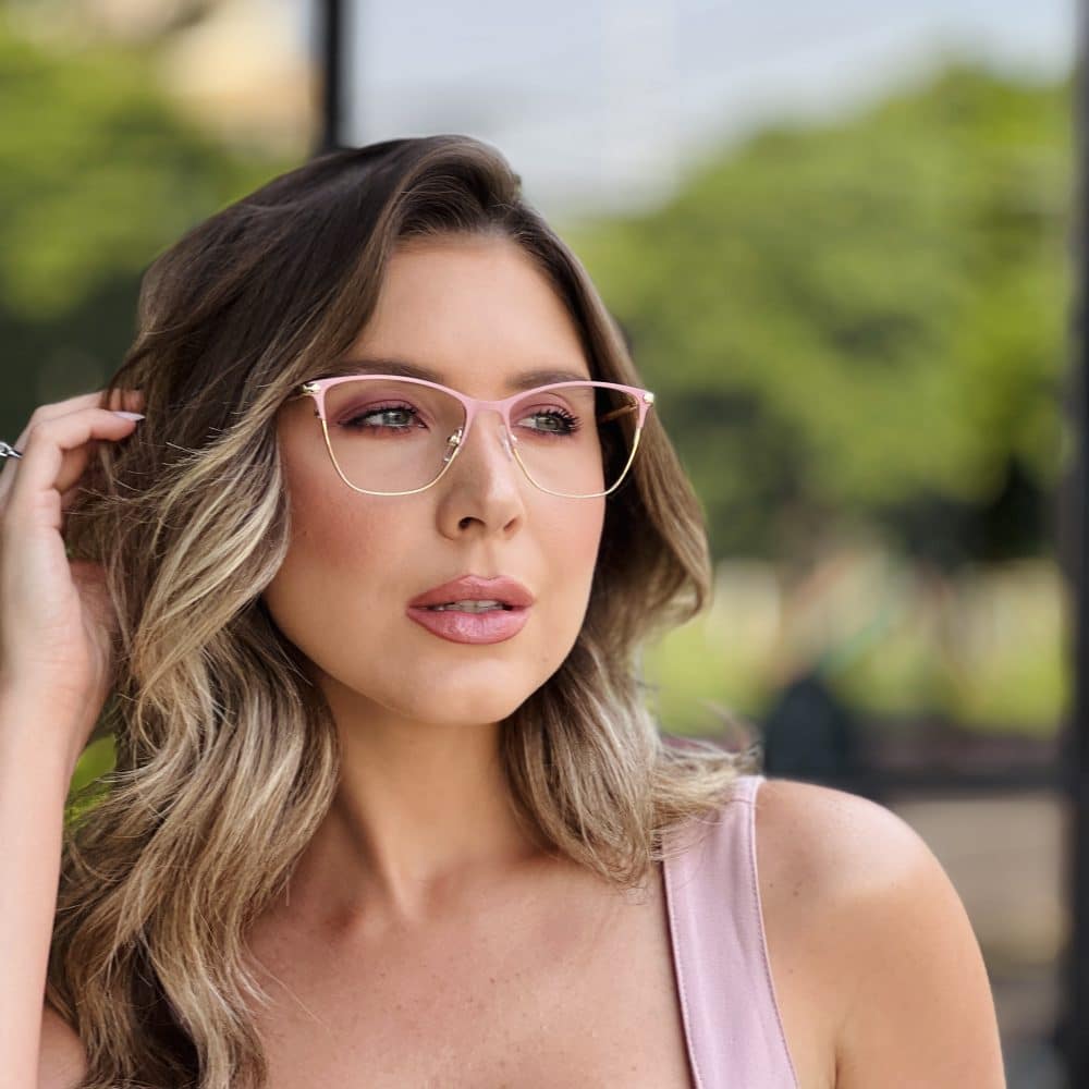 oticagriss oculos de grau feminino gatinho rosa e dourado 394 2 oticagriss oculos de grau feminino gatinho rosa e dourado 394 2