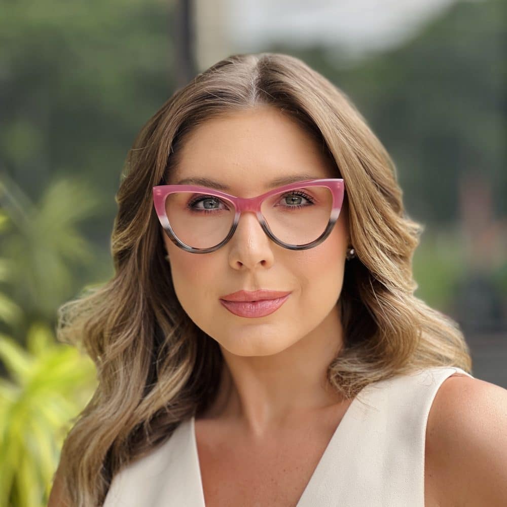 oticagriss oculos de grau feminino gatinho rosa e marrom 395 oticagriss oculos de grau feminino gatinho rosa e marrom 395