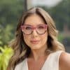 oticagriss oculos de grau feminino gatinho rosa e marrom 395 oticagriss oculos de grau feminino gatinho rosa e marrom 395