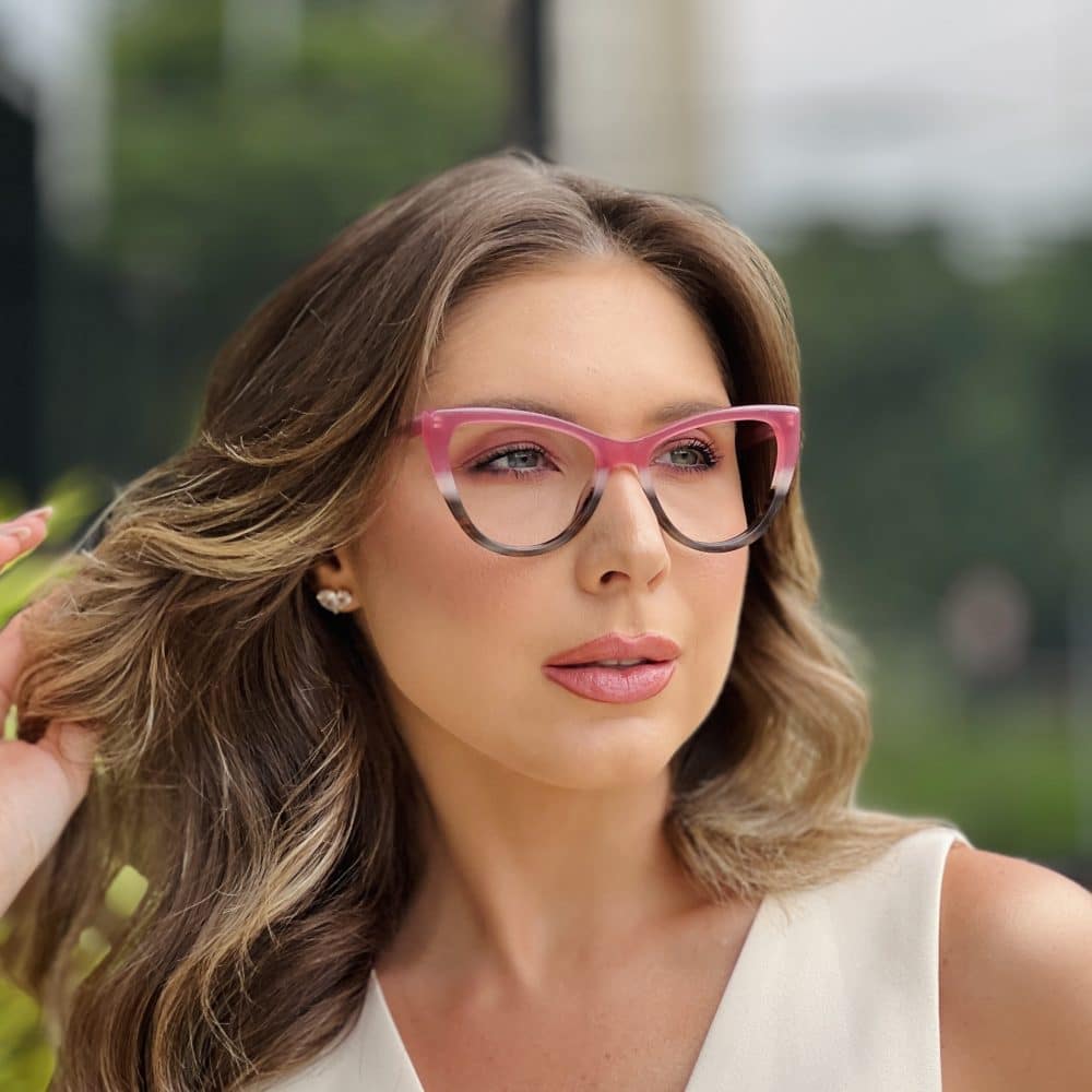 oticagriss oculos de grau feminino gatinho rosa e marrom 395 3 oticagriss oculos de grau feminino gatinho rosa e marrom 395 3