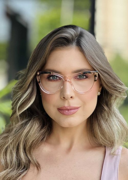 oticagriss oculos de grau feminino gatinho rose e tartaruga 395
