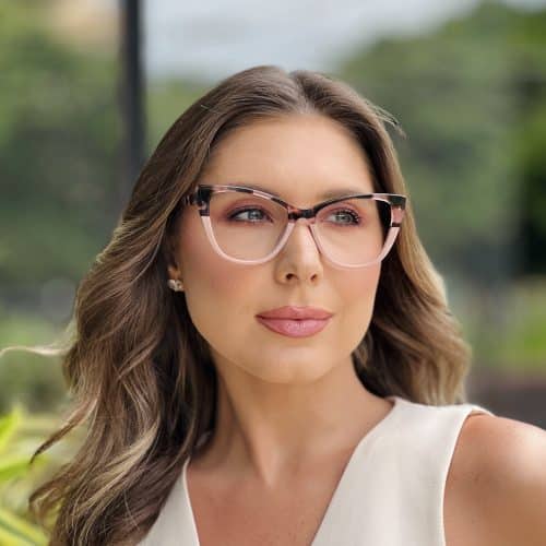 oticagriss oculos de grau feminino gatinho tartaruga e rosa 396 1