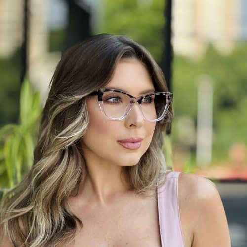 oticagriss oculos de grau feminino gatinho tartaruga e transparente 396 1