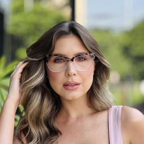 oticagriss oculos de grau feminino gatinho tartaruga e transparente 396