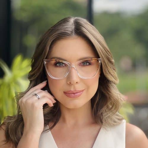 oticagriss oculos de grau feminino gatinho transparente 396