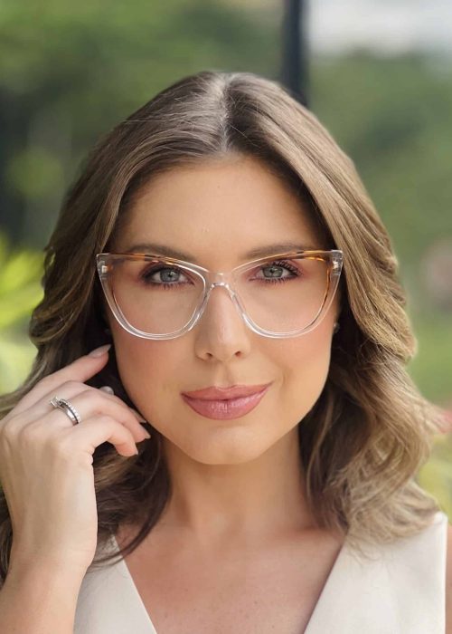 oticagriss oculos de grau feminino gatinho transparente 396